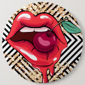 lippen ronde button 6,0 cm (Voorkant)