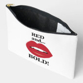 Lippen rood en vet lippen make-up tas (Open)