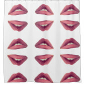 Lippen, Roze Lippen Douchegordijn (Voorkant)