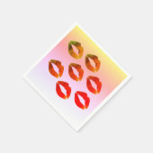 Lippen, sexy mond standaard cocktail papier servet (Hoek)