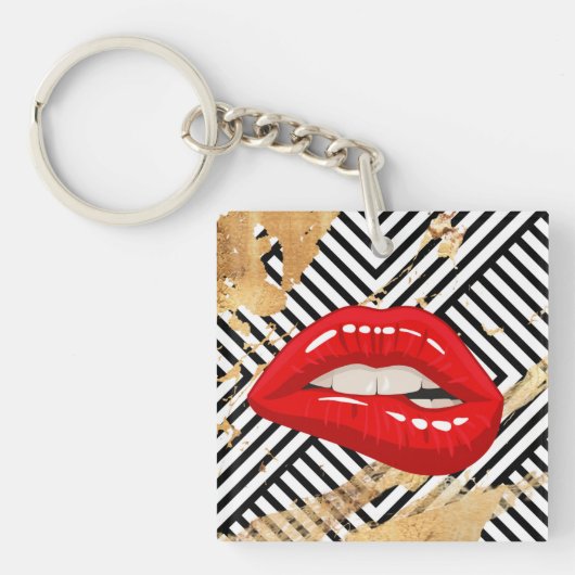 lippen sleutelhanger (voorkant)