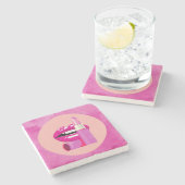 Lippen Stenen Onderzetter (Zijkant)