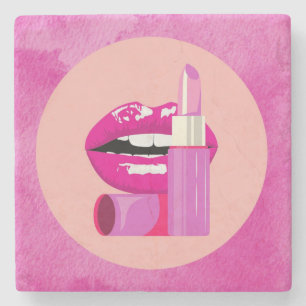 Lippen Stenen Onderzetter