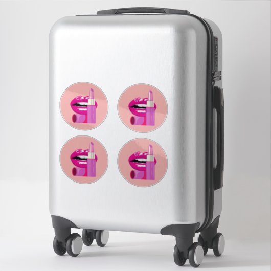 Lippen Sticker (Koffer)