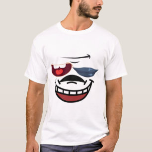 Lippen & Tanden Harmonie: Uniek Emoji T-shirt ontw
