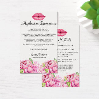 Lippen Toepassing Instructies en Tips en Trucs Visitekaartjes