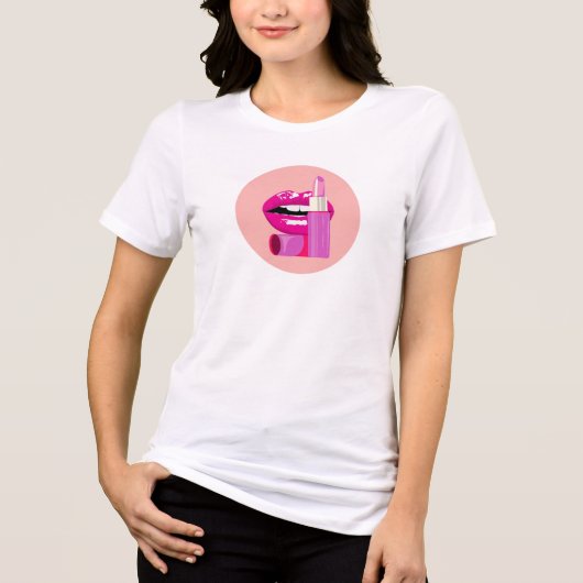 Lippen Tri-Blend Shirt (Voorkant)