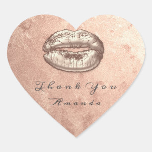 Lippen van de kus namen de Roze Make-up van het Hart Sticker