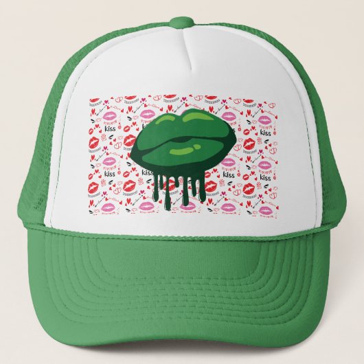 Lippen van de vrouw trucker pet (Voorkant)