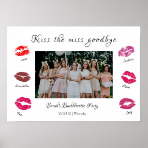 lippen van het missen afscheid van het bachelorett poster
