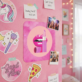 Lippen Vierkante Sticker