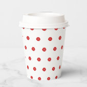 Lippen vrijgezellenfeest papieren bekers (Achterkant)