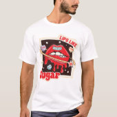 Lippen zoals suiker t-shirt (Voorkant)
