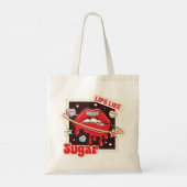 Lippen zoals suiker tote bag (Achterkant)