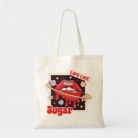 Lippen zoals suiker tote bag (Voorkant)