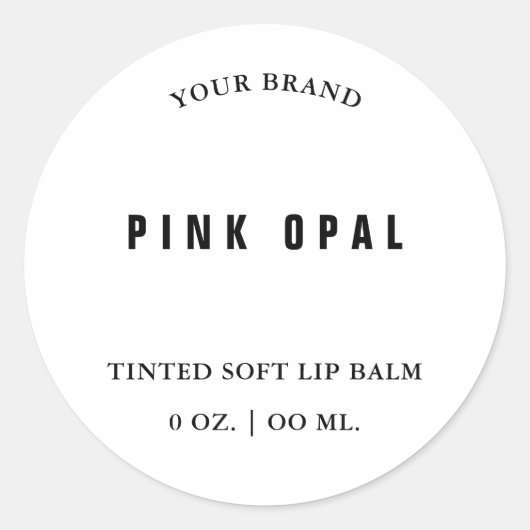 Lippenbalsem Mini Pot Deksel Label (Voorkant)