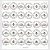 Lippenbalsem Ronde Container Sticker 32" Bijen (Vel)