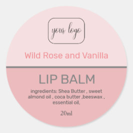 Lippenbalsem Voeg Uw Eigen Logo Toe Klassieke Rond Ronde Sticker