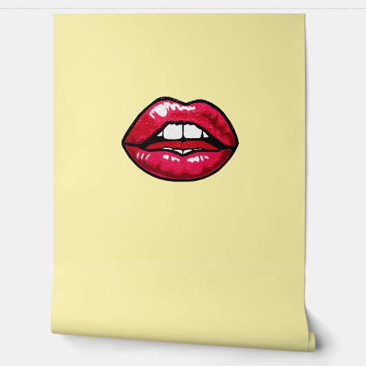 lippenbehangspatroon leuk behang (Afrollen)