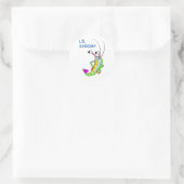 lippengarnaal ronde sticker (Tas)