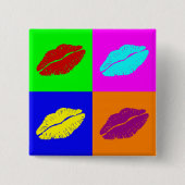 lippenknop vierkante button 5,1 cm (Voorkant)