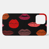 Lippenprint, rode roze kussen. Case-Mate iPhone case (Achterkant (horizontaal))
