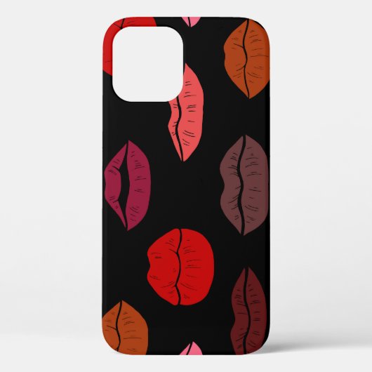 Lippenprint, rode roze kussen. Case-Mate iPhone case (Achterkant)