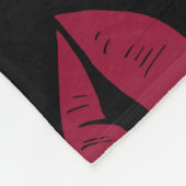 Lippenprint, rode roze kussen. fleece deken (Hoek)