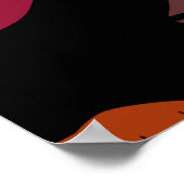 Lippenprint, rode roze kussen. poster (Hoek)
