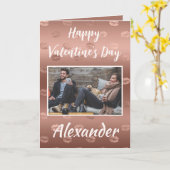 Lippenstift Afdruk Valentijnsdag voor Hem Foto Kaart (Gele Bloem)