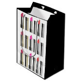 Lippenstift chroom roze wit cosmetologie medium cadeauzakje (Voorkant Gekanteld)