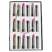 Lippenstift chroom roze wit cosmetologie medium cadeauzakje (Voorkant)