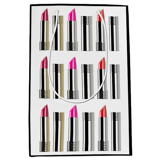 Lippenstift chroom roze wit cosmetologie medium cadeauzakje (Voorkant)
