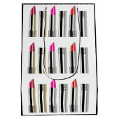 Lippenstift chroom roze wit cosmetologie medium cadeauzakje (Achterkant)