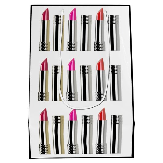 Lippenstift chroom roze wit cosmetologie medium cadeauzakje (Achterkant)