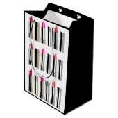 Lippenstift chroom roze wit cosmetologie medium cadeauzakje (Achterkant Gekanteld)