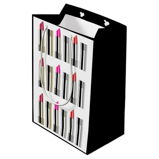 Lippenstift chroom roze wit cosmetologie medium cadeauzakje (Achterkant Gekanteld)