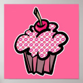 lippenstift cupcake poster (Voorkant)