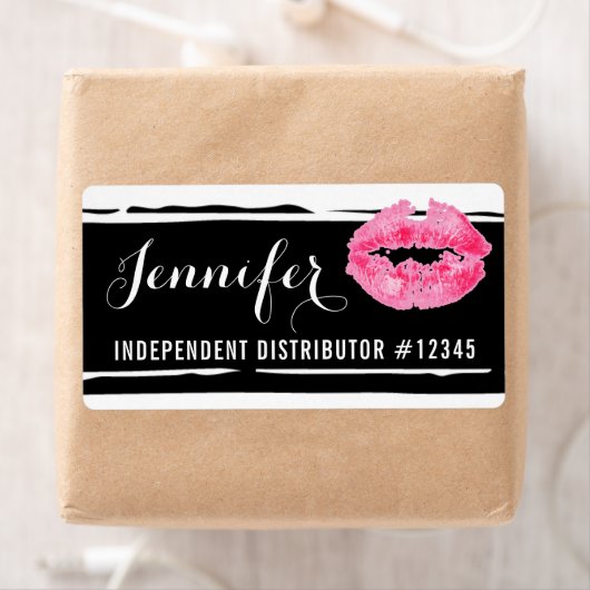 Lippenstift Distributeur Gepersonaliseerde Hostess Etiket (Insitu)