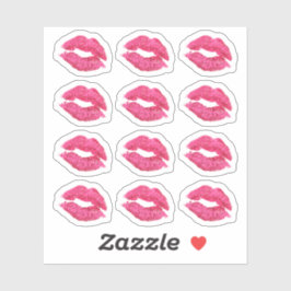 Lippenstift Distributeur Glam Pink Kiss Lippen Pla Sticker