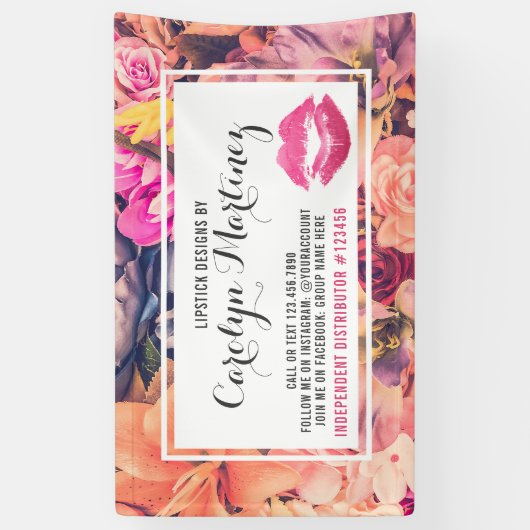 Lippenstift Distributeur Lippen Kiss Trade Show /  Spandoek (Verticaal)