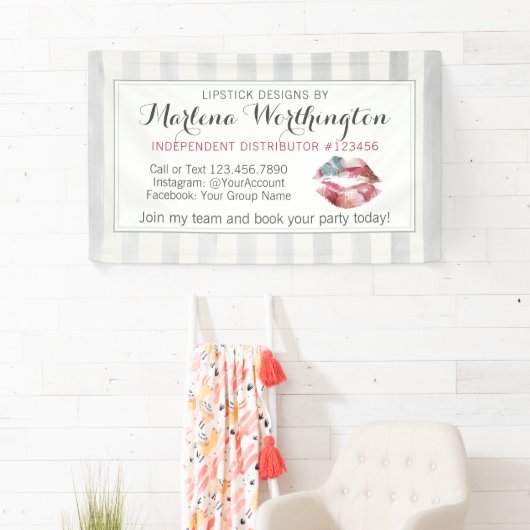 Lippenstift Distributeur Lippen Kiss Trade Show /  Spandoek (Insitu)