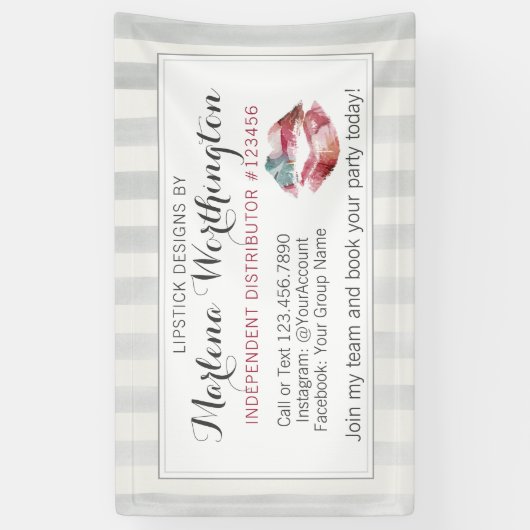 Lippenstift Distributeur Lippen Kiss Trade Show /  Spandoek (Verticaal)