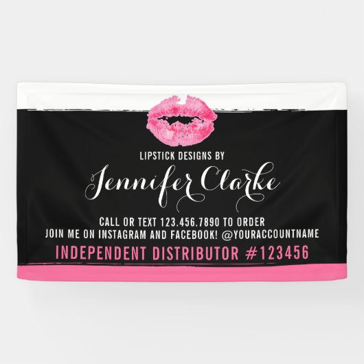 Lippenstift Distributeur Lippen Kiss Trade Show / Spandoek (Horizontaal)