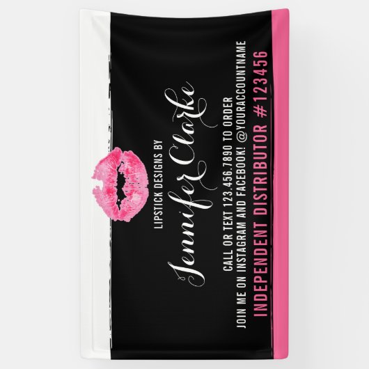 Lippenstift Distributeur Lippen Kiss Trade Show /  Spandoek (Verticaal)
