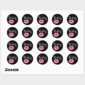 Lippenstift Distributeur Product Tester Roze Lippe Ronde Sticker (Vel)