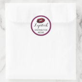 Lippenstift Distributeur Red Lips Kiss Verpakkings Ronde Sticker (Tas)