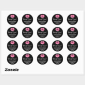 Lippenstift Distributeur Roze Lippen Kus Dank u Ronde Sticker (Vel)