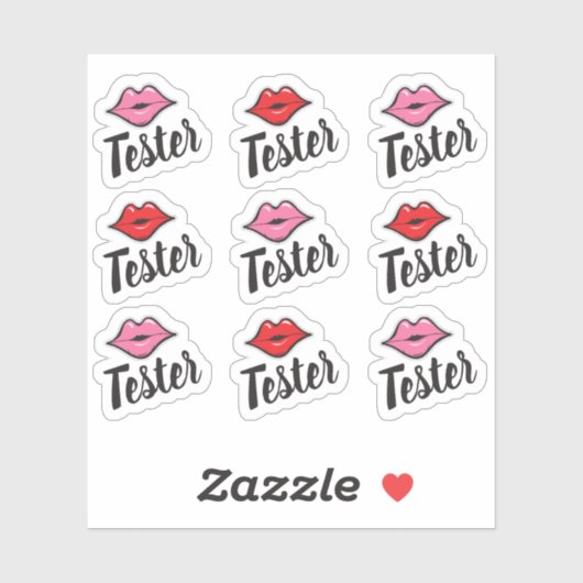 Lippenstift Distributeur Roze & Rode Kus Tester Tu Sticker (Vel)