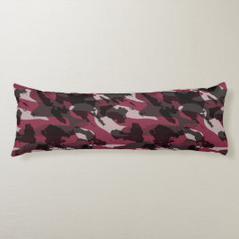 Lippenstift en donker mauve camouflage abstract lichaamskussen